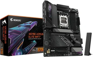 GIGABYTE X870E AORUS ELITE WIFI7 AM5 LGA 1718, ATX, DDR5, 4x M.2, PCIe 5.0, USB4, Wi-Fi 7, 2.5GbE LAN, EZ-Latch, 5-Year Warranty