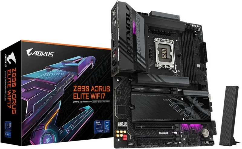 GIGABYTE Z890 AORUS ELITE WIFI7 Ultra Core (Series 2) LGA 1851, ATX, DDR5, 4x M.2, PCIe 5.0, Thunderbolt 4, WIFI7, 2.5GbE LAN, EZ-Latch - Featured Image