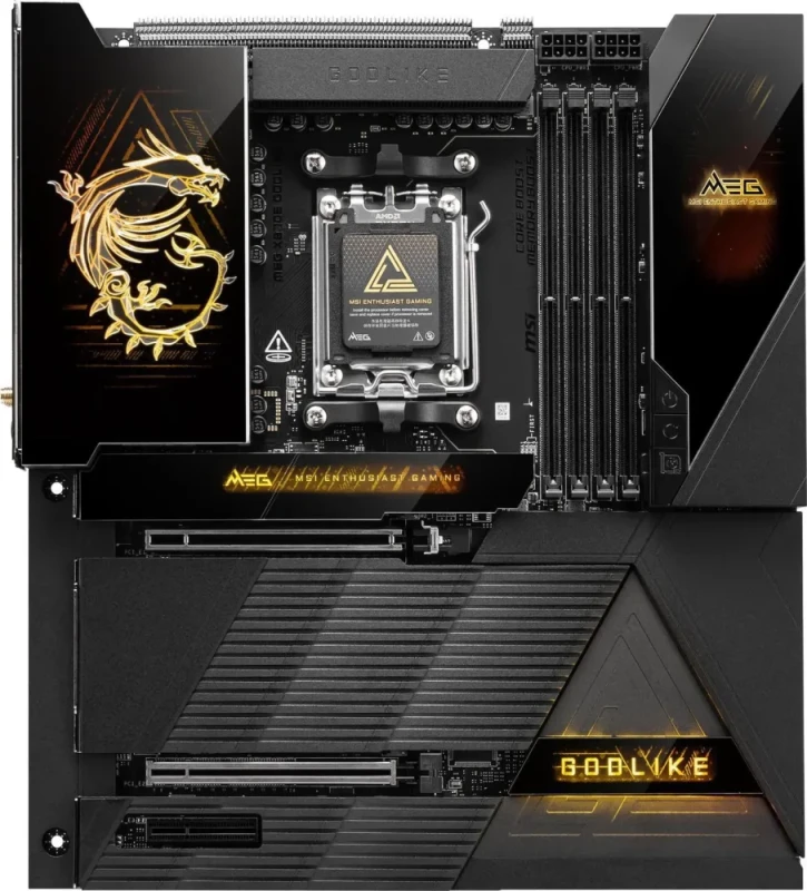 MSI MEG X870E GODLIKE AM5 AMD X870E Extended ATX Motherboard - Featured Image