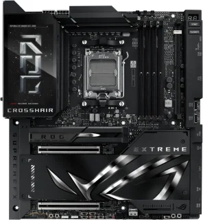 ASUS ROG CROSSHAIR X870E EXTREME AMD X870E AM5 E-ATX Gaming Motherboard - 20+2+2 Power Stages, DDR5, PCIe 5.0, 5x M.2, 5G & 10G LAN, Wi-Fi 7, USB4 Type-C, 5" LCD, AI Overclocking & Networking