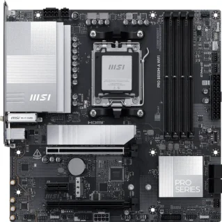 MSI PRO B850M-A WIFI AM5 , Wi-FI 7, 5G LAN, SATA 6Gbps, Bluetooth 5.4, double M.2 support,Micro ATX AMD Motherboard