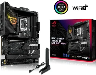 ASUS ROG STRIX Z890-H GAMING WIFI Z890 LGA 1851 ATX motherboard, Intel Core Ultra Series 2 Ready, Advanced AI PC-ready, 16+2+1+2 stages, DDR5, 5Gb LAN, WiFi 7, 4x M.2, PCIe 5.0, USB Type-C, AI OC