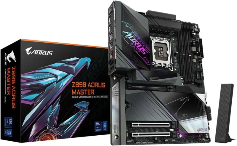 GIGABYTE Z890 AORUS MASTER Ultra Core (Series 2) LGA 1851, ATX, DDR5, 5x M.2, PCIe 5.0, Thunderbolt 4, WIFI7, 10GbE LAN, EZ-Latch - Featured Image