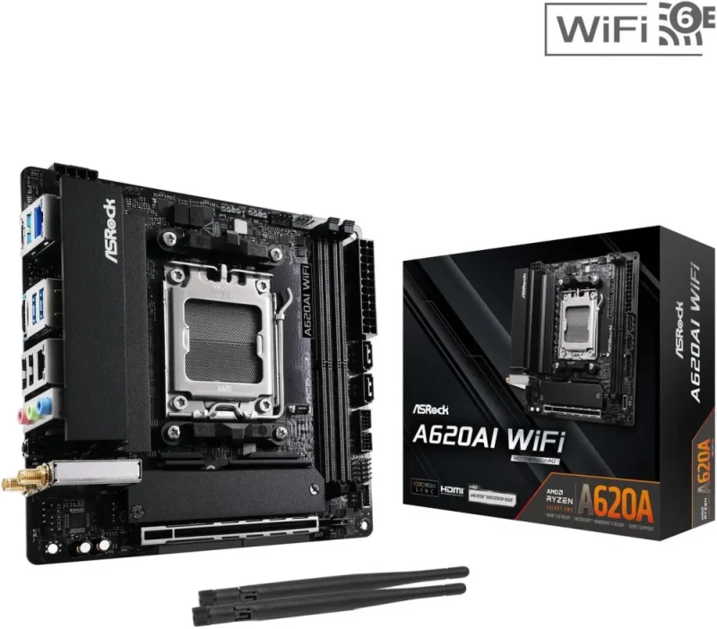 ASRock A620AI WiFi AM5 AMD A620A Mini ITX Motherboard - Featured Image