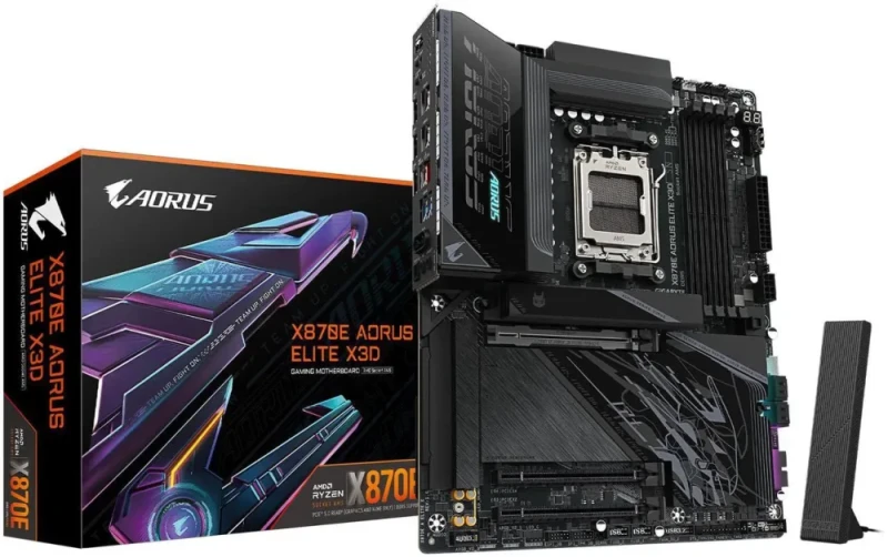 GIGABYTE X870E AORUS ELITE X3D AM5 AMD X870E ATX Motherboard - Featured Image