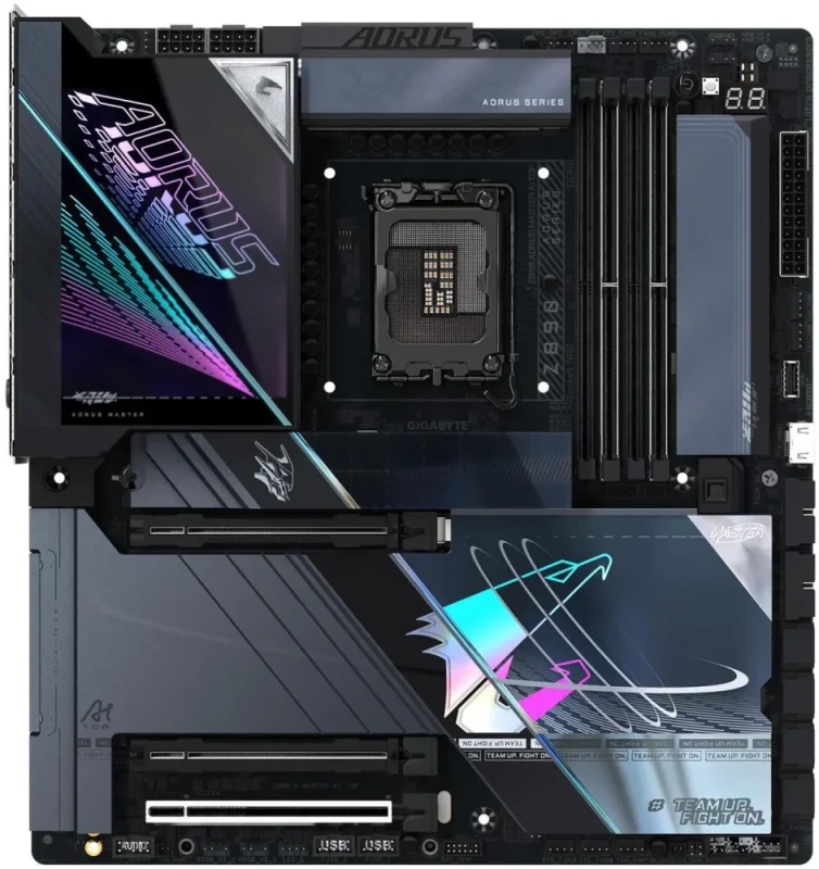GIGABYTE Z890 AORUS MASTER AI TOP Intel Core Ultra (Series 2) LGA 1851 Motherboard, E-ATX, DDR5, 4x M.2, PCIe 5.0, Thunderbolt 4, WIFI7, 10GbE LAN, EZ-Latch - Featured Image