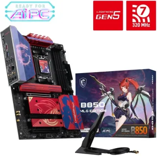 MSI B850 MLG EDITION AM5 AMD B850 ATX B850 SATA 6Gb/s 5G Network Wi-Fi7 DDR5 Motherboard