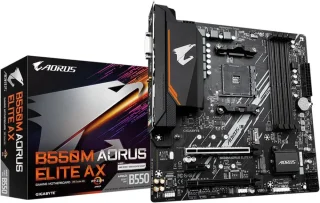 GIGABYTE B550M AORUS ELITE AX (rev 1.3) AM4 AMD B550 Micro-ATX Motherboard with Single M.2, SATA 6Gb/s, USB 3.2 Gen 1, Realtek GbE LAN, PCIe 4.0
