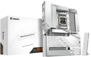 GIGABYTE B850 AORUS STEALTH ICE AMD AM5 Motherboard, ATX, DDR5, 4x M.2, PCIe 5.0, USB-C, WIFI7, 5GbE LAN, EZ-Latch,