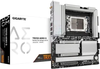 GIGABYTE TRX50 AERO D sTR5 AMD TRX50 EATX Motherboard - DDR5, PCIe 5.0 M.2, PCIe 5.0, USB4 Type-C, Wi-Fi 7, Marvell 10GbE