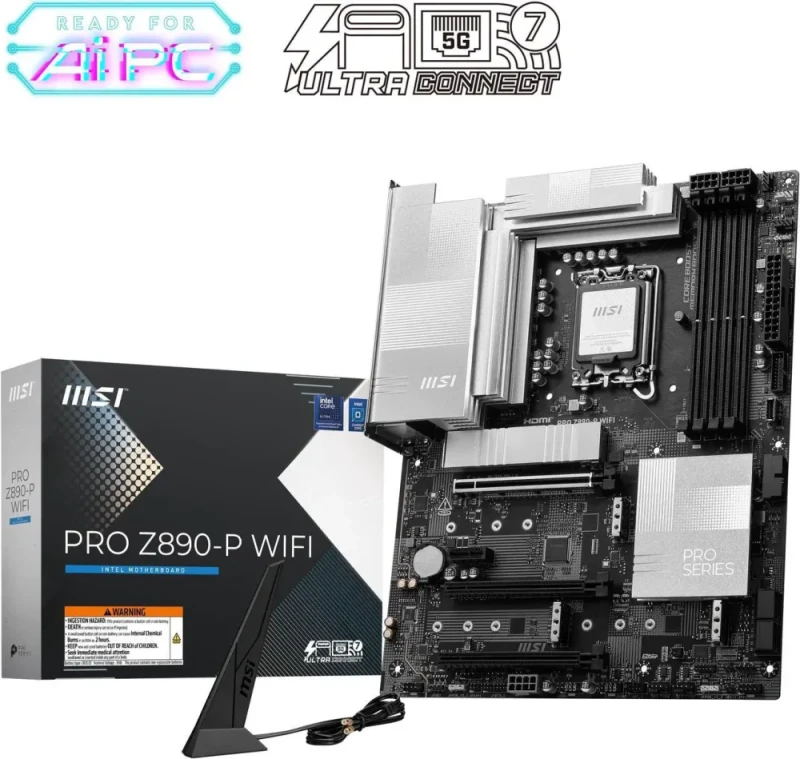 MSI PRO Z890-P WIFI LGA 1851 Intel Z890 ATX Motherboard - Featured Image