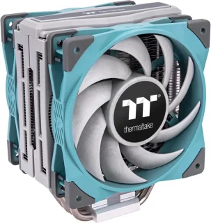 Thermaltake TOUGHAIR 510 180W TDP Turquoise Edition CPU Cooler, Dual 120mm 2000RPM High Static Pressure PWM Fan with High Performance Copper Heat Pipes CL-P075-AL12TQ-A