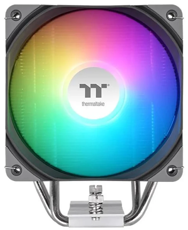 Thermaltake UX400 ARGB CPU Cooler; 4xØ6mm Copper Heatpipes; 120mm PWM Fan; 700~1800 RPM; Intel/AMD Compatible; Single Tower; 240W TDP; Black; CL-P142-AL12SW-A - Featured Image