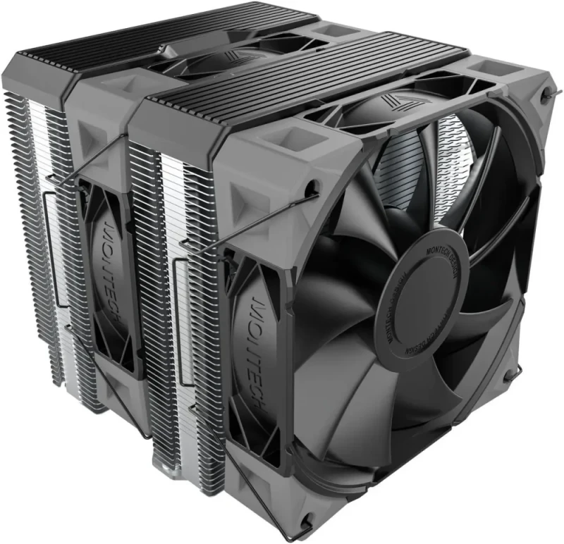 MONTECH NX600 Dual-Tower CPU Air Cooler with 6 Heatpipes & Premium Top Cover | Intel LGA1700 / 1851 & AMD AM5 Support | Black - Featured Image