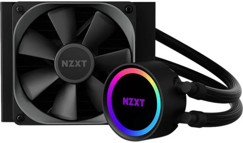 NZXT Kraken 120 - RL-KR120-B1 - AIO RGB CPU Liquid Cooler - Quiet and Effective - Silent Operation - Ring RGB LEDs - AER P 120mm Radiator Fans (Included) - Supports Intel LGA 1851/1700 and AMD AM5/AM4 - Featured Image