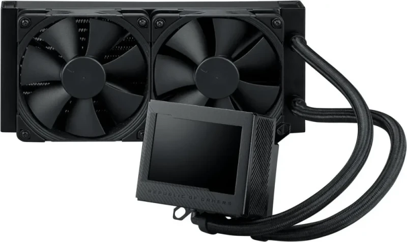 ASUS ROG Ryujin III 240 all-in-one liquid CPU cooler with 240mm radiator. Asetek 8th gen pump, 2x Noctua industrialPPC 120mm fans, 3.5” color LCD - Featured Image