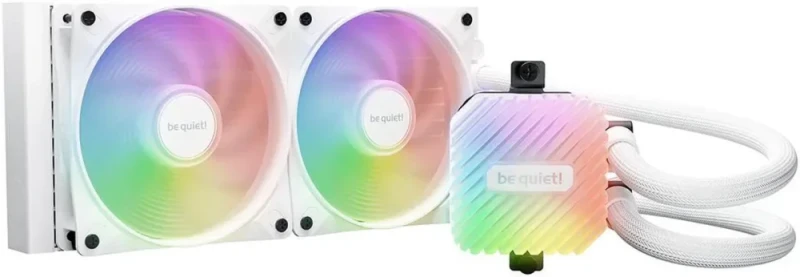 be quiet! Light Loop 240mm White CPU liquid cooler for heavily overclocked systems, 2x Light Wings LX 120mm PWM high-speed White ARGB fan, Stylish ARGB cooling block, ARGB-PWM-Hub BW021 - Featured Image