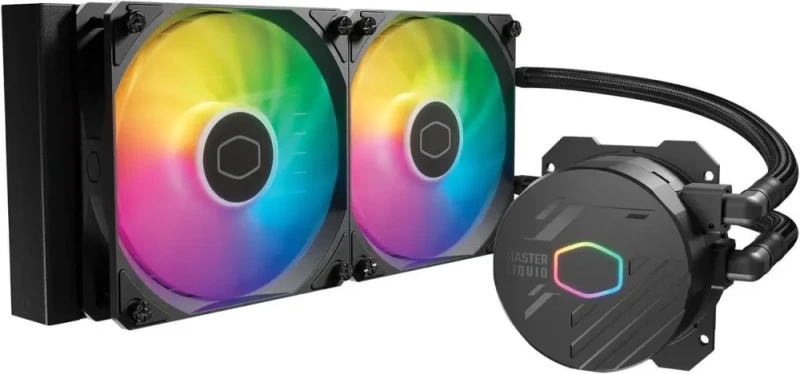 Cooler Master MasterLiquid 240L Core 240mm Close-Loop AIO Liquid Cooler, ARGB Sync, Gen S Coldplate Pump, 120mm PWM, CryoFuze Thermal Paste AMD AM5/AM4, Intel LGA 1851/1700/1200 (MLW-D24M-A18PZ-R1) - Featured Image