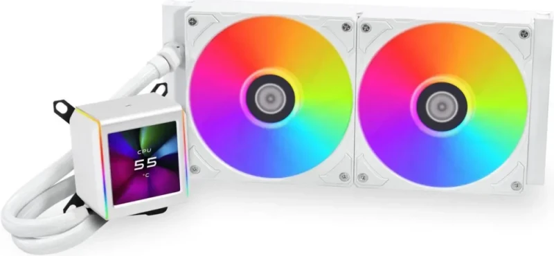 LIAN LI Galahad II LCD 280 White Liquid Cooler - GA2ALCD28W - Featured Image