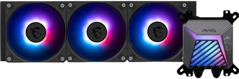 MSI MAG Coreliquid A15 360 Black- AIO ARGB Liquid Cooling - 360mm Radiator - Triple 120mm ARGB PWM Fans - EZ Connect - Uni Bracket - LGA 1700/1851/AM5/AM4 Compatible - Featured Image