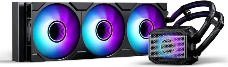 Phanteks Glacier One 360M25 G2 AIO Liquid CPU Cooler, Black, RGB Pump Cap Design, 3x Performance 120mm M25 G2 PWM RGB Fans, for Intel LGA 1700, 1851, 1200, 115x and AMD AM4/AM5 sockets, Black - Featured Image