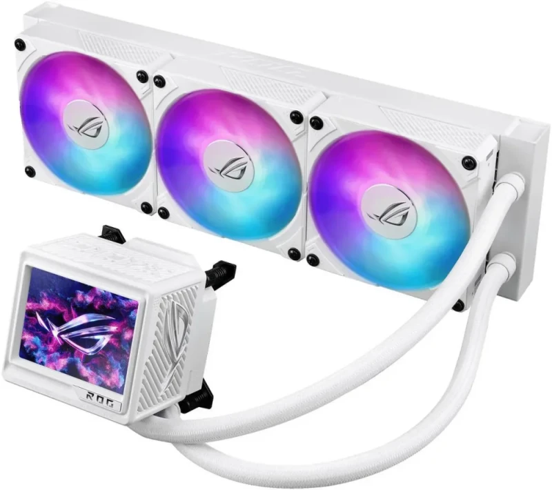 ASUS ROG RYUYJIN III 360 ARGB EXTREME White Edition all-in-one AIO CPU liquid cooler, AMD Ryzen 9000 & Intel® Core™ Ultra Ready, Asetek Gen8 V2 pump; high airflow & static pressure magnetic fans - Featured Image