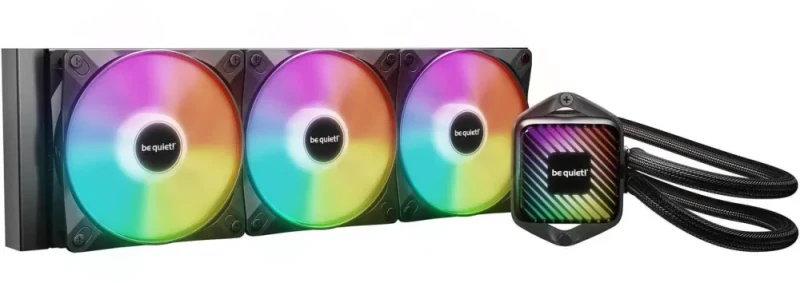 bequiet! PURE LOOP 3 LX 360mm Black CPU liquid cooler for heavily overclocked systems, 3x Light Wings LX PWM high-speed fans, Daisy chained PWM fans, Unique ARGB cooling block with customization BW031 - Featured Image