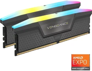 CORSAIR Vengeance RGB 32GB (2 x 16GB) 288-Pin PC RAM DDR5 6000 (PC5 48000) Desktop Memory Model CMH32GX5M2N6000Z30