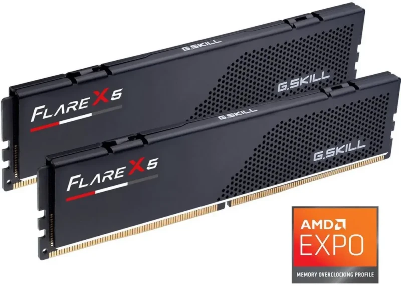 G.SKILL Flare X5 128GB (2 x 64GB) 288-Pin PC RAM DDR5 6000 (PC5 48000) Desktop Memory Model F5-6000J3444F64GX2-FX5 - Featured Image