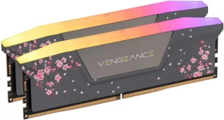 CORSAIR Vengeance RGB 32GB (2 x 16GB) 288-Pin PC RAM DDR5 6000 (PC5 48000) Custom Lab Cherry Blossom Desktop Memory Model CMH32GX5M2B6000Z30CB - Gray