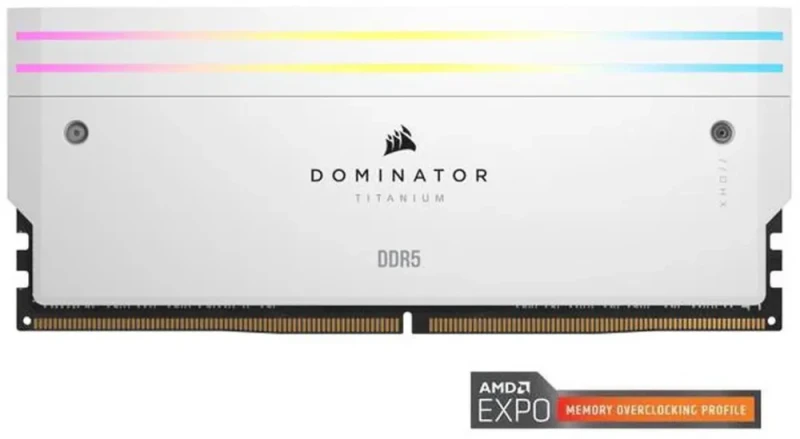 CORSAIR Dominator Titanium 64GB (2 x 32GB) DDR5 6000 (PC5 48000) Desktop Memory Model CMP64GX5M2B6000Z30W - Featured Image