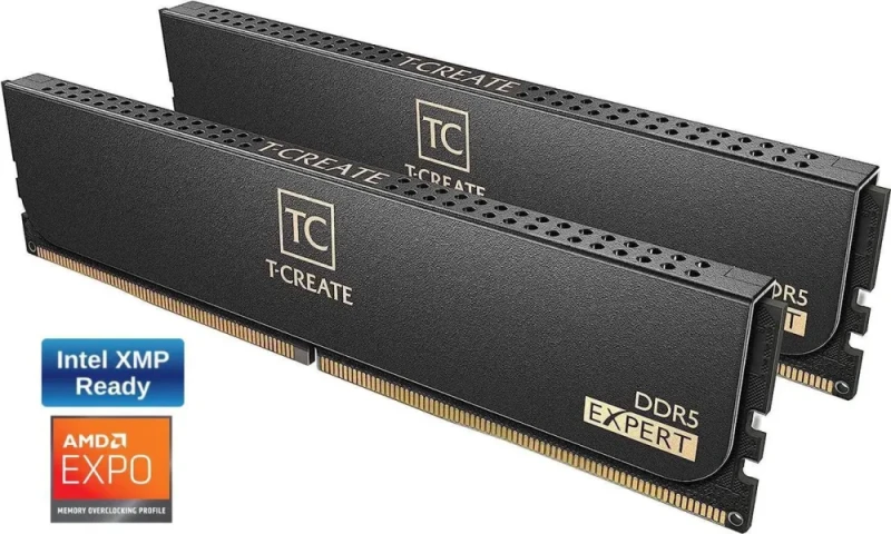 Team T-CREATE EXPERT 64GB (2 x 32GB) DDR5 6400 (PC5 51200) Desktop Memory Model CTCED564G6400HC34BDC01 - Featured Image