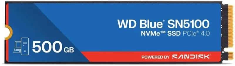 WD Blue SN5100 500GB NVMe SSD, PCIe Gen 4.0, up to 6,600 MB/s read speeds - Featured Image