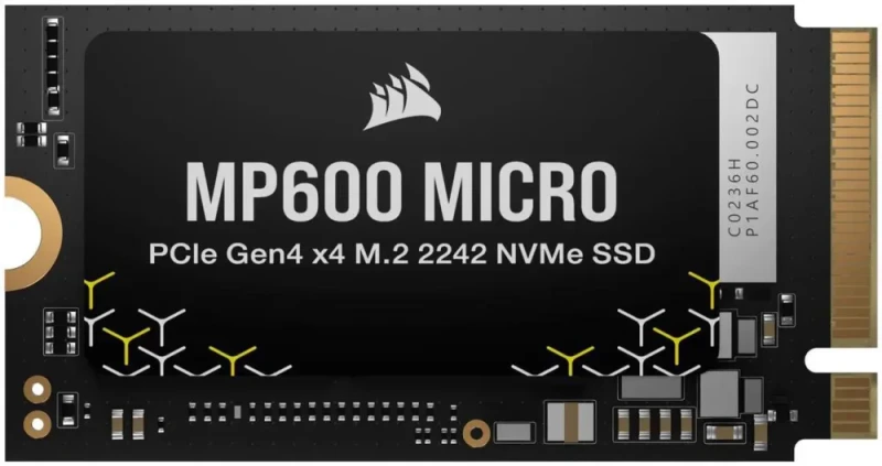 Corsair MP600 MICRO M.2 2242 key M, single sided 1TB PCIe Gen 4.0 x4 3D NAND TLC CSSD-F1000GBMP600MCR2 - Featured Image