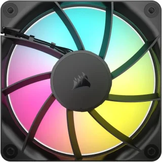 CORSAIR RS120 ARGB PWM 120mm Fan - Simplified Control - Daisy-Chain 4-Pin PWM and +5V ARGB Connections - Concentrated AirGuide Cooling - Magnetic Dome Bearing