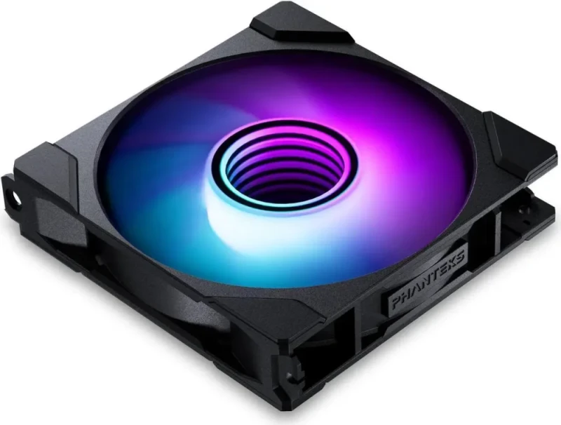 Phanteks M25-120 Gen2, 120mm ARGB High Performance Cooling Fan, Daisy-chain Unified Fan Frame, Infinity Mirror hub, single cable connection, Black - Featured Image