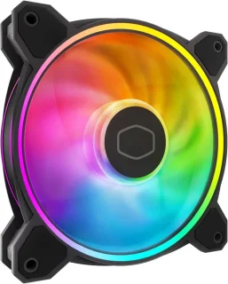 Cooler Master MasterFan MF140 Halo² PC Case|Liquid Cooler|Air Cooler Fan, Dual Loop ARGB Gen 2 LEDs Rings, Dynamic PWM 140mm 1,600 RPM, Air Balance Blades, Hybrid Frame (MFL-B4DN-16NP2-R2)