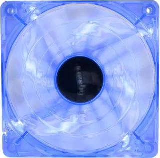 Bgears b-PWM 120 Translucent Blue with Blue LEDs, 15 Blades 2 Ball Bearing PWM fan with 500 to 2000 RPM, 110 CFM, 37.3dBA
