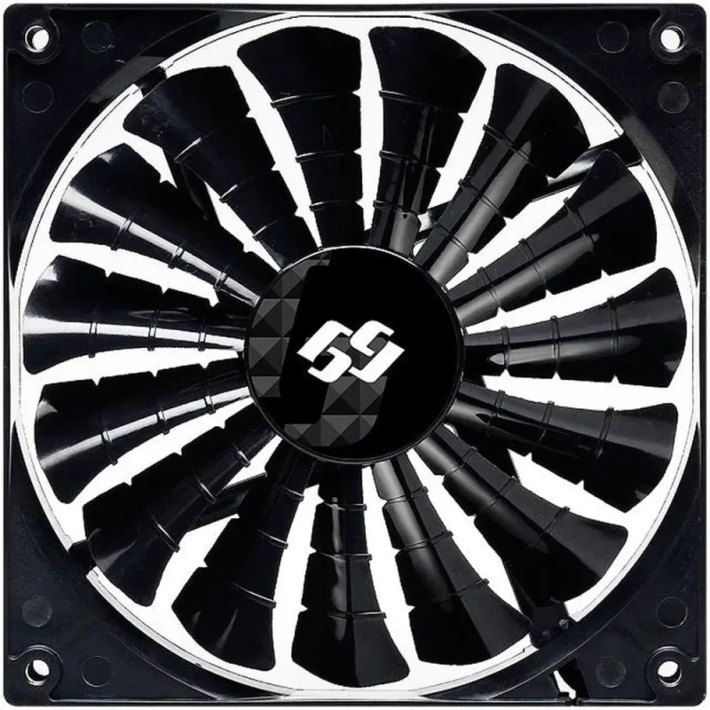 b-Shark 120mm Black fan with 15 blades design for extreme airflow at low noise level. Fan Speed at 1500 RPM at 83 CFM. Noise level at 26.5 dBA. Innovative Fluid Dynamic Bearing delivers longer life - Featured Image