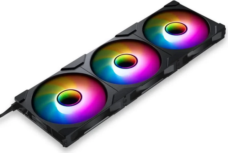 Phanteks M25-140 Gen2 Reversed Blade Triple Pack, 3x 140mm ARGB High Performance Cooling Fans, Daisy-chain Unified Fan Frame, Infinity Mirror hub, single cable connection, Black - Featured Image