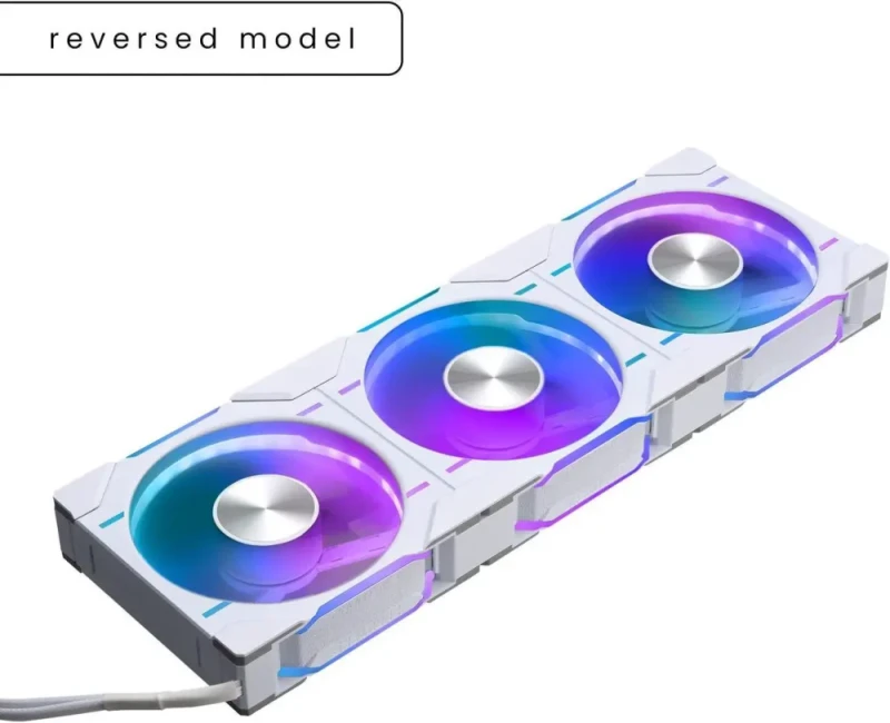 Phanteks D30-120 DRGB PWM FAN 3Pack, Reverse Airflow Model,Premium D-RGB Performance Fans, ARGB/DRGB lighting, Daisy-chain Fan Linking system, White, 3Pack - Featured Image