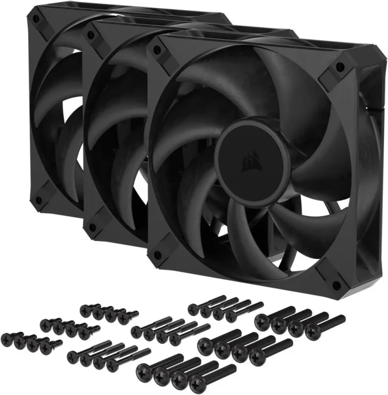 CORSAIR RS120 MAX 120mm PWM Thick Fans Triple Pack - 30mm Thickness - High Static Pressure - Up to 2,000 RPM - Liquid Crystal Polymer Construction - Featured Image