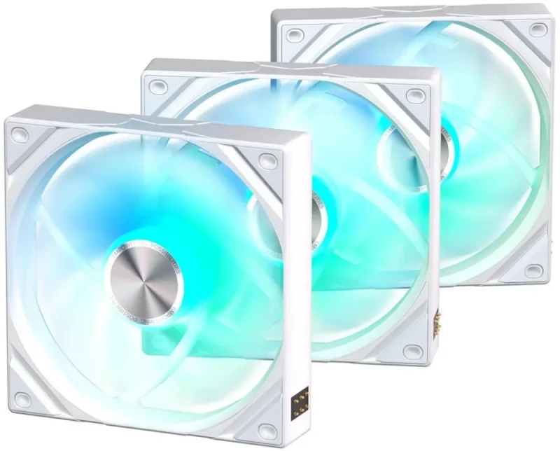 TRYX ROTA SL ARGB White 120mm Case Fan 3in1 Contact Connection with Magnetic Cable Gen2 ARGB Light Quiet PC Case Fan - Featured Image