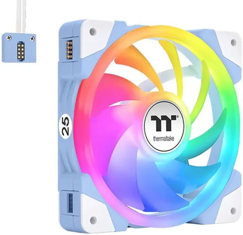 SWAFAN EX14 ARGB Sync PC Cooling Fan Hydrangea Blue TT Premium Edition (3-Fan Pack) - Featured Image