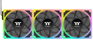 Thermaltake Toughfan EX 140 ARGB Sync; 140mm; PWM 500~2000 RPM; MagForce 2.0; 3.04mm-H2O Static Pressure; Airflow 94.43 CFM; Hydraulic Bearing; 5V 3-Pin Motherboard Sync; 3-Pack; Black; CL-F212-PL14SW