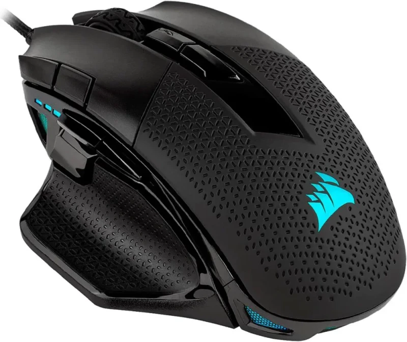 CORSAIR NIGHTSWORD RGB Performance Tunable FPS/MOBA Gaming Mouse, Black, Backlit RGB LED, 18000 dpi, Optical - Featured Image