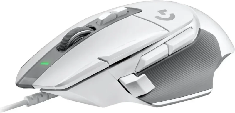 Logitech G502 X Wired Gaming Mouse - LIGHTFORCE hybrid optical-mechanical primary switches, HERO 25K gaming sensor, compatible with PC - macOS/Windows - White - Featured Image