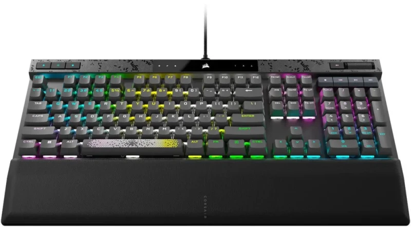 CORSAIR K70 MAX RGB Magnetic-Mechanical Gaming Keyboard - Adjustable CORSAIR MGX Switches, Dedicated Media Controls, CORSAIR AXON, Aluminum Frame - Steel Gray - Featured Image