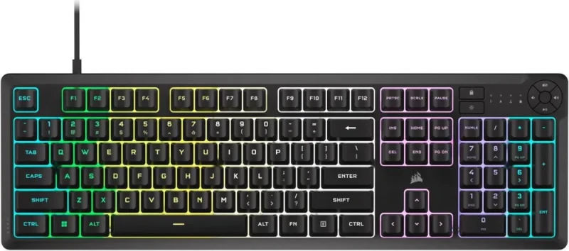 CORSAIR K55 CORE RGB Gaming Keyboard - Ten-Zone RGB - Four Dedicated Media Keys - Quiet, Responsive Switches - 300ml Spill Resistance - CORSAIR iCUE - Featured Image