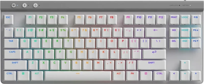 Logitech G515 LIGHTSPEED TKL Low Profile Wireless Gaming Keyboard - GL Red Linear Switches, LIGHTSYNC RGB, Thin Tenkeyless Design, PBT Keycaps - White - Featured Image